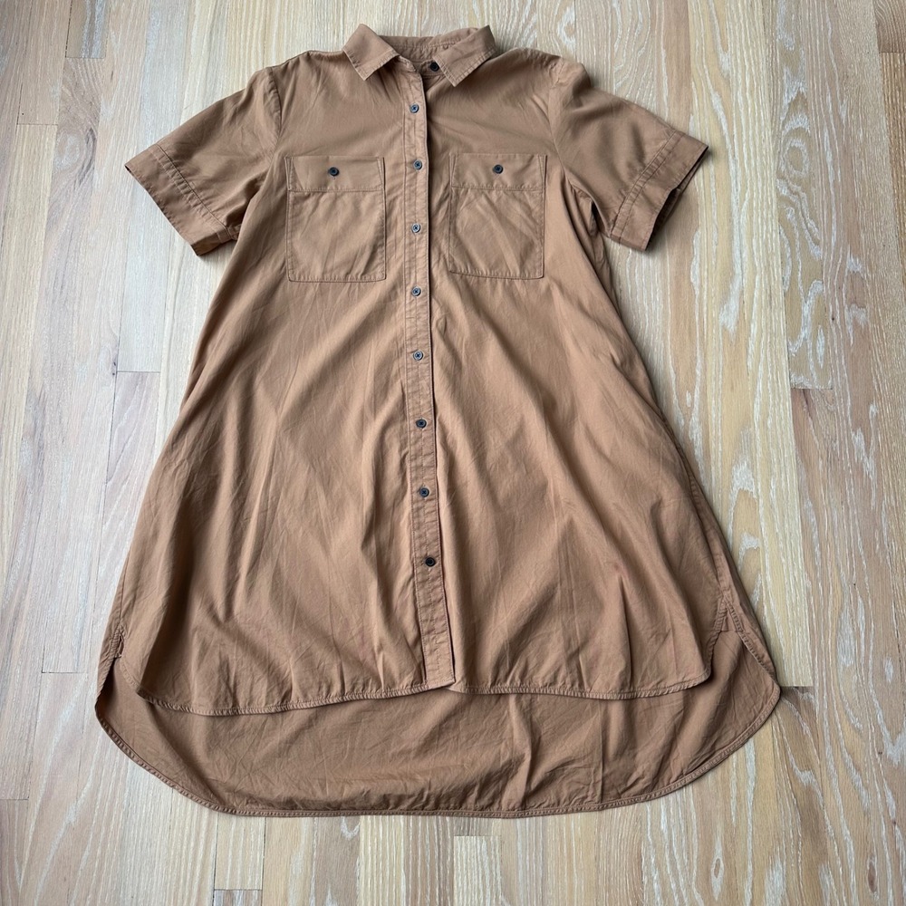Everlane The Daytripper Dress High Low Shirt Dress Lagenlook Minimalist Travel M